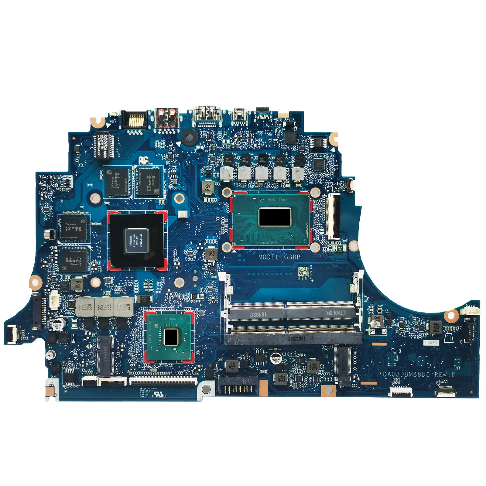 DAG3DBMB8D0 Notebook Mainboard For HP Omen 15-DC Laptop Motherboard With CPU I5 I7-8th Gen GTX1050-V4G