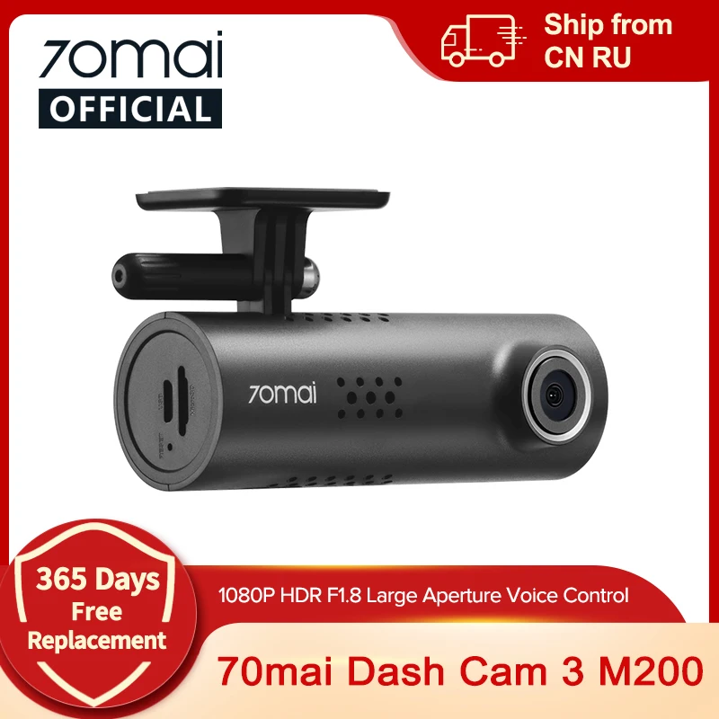 70mai Auto DVR 3 M200 1080P HDR Englisch Sprachsteuerung Nachtsicht 70mai M200 Unterstützung 24