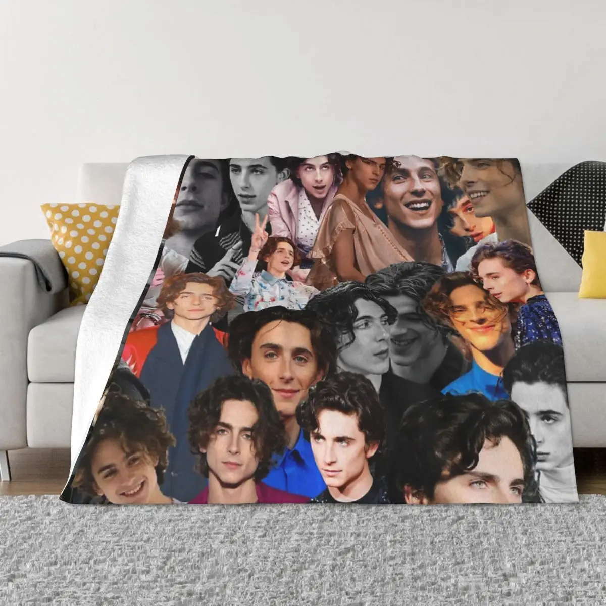 Timothee Chalamet Collage 1 Plush Bed Blankets Throw Blanket Blankets And Blankets Throw Blanket