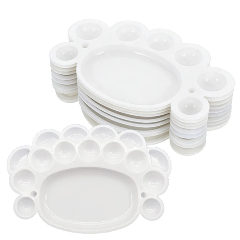 Painting Palette Reusable Foot Shape Plastic Paint Tray for Painting Enthusiasts Art Supplies Essential Office School TMZ
