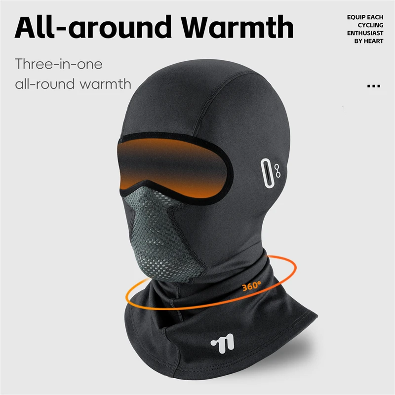 WEST BIKING Winter Motorcycle Balaclava Warm Breathable Neck Gaiter Ski Face Mask with Glasses Hole for Cycling Motorbike Skiing