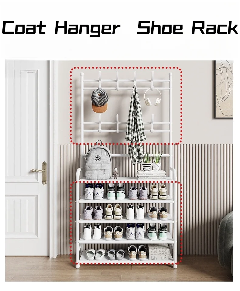 Multi-ayer Shoe Rack DIY Clothes Hanger Coat Rack Storage Clothing Drying Rack Shoe Organizer Home Dorm Furniture Hat Hangers