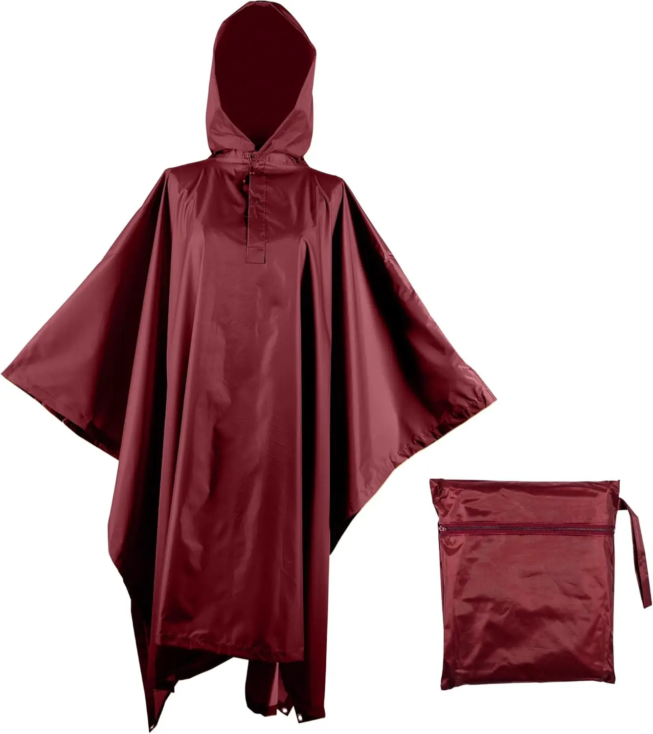 

Waterproof Rain Poncho for Adults, Lightweight & Heavy Duty for Hiking, Camping, Emergency