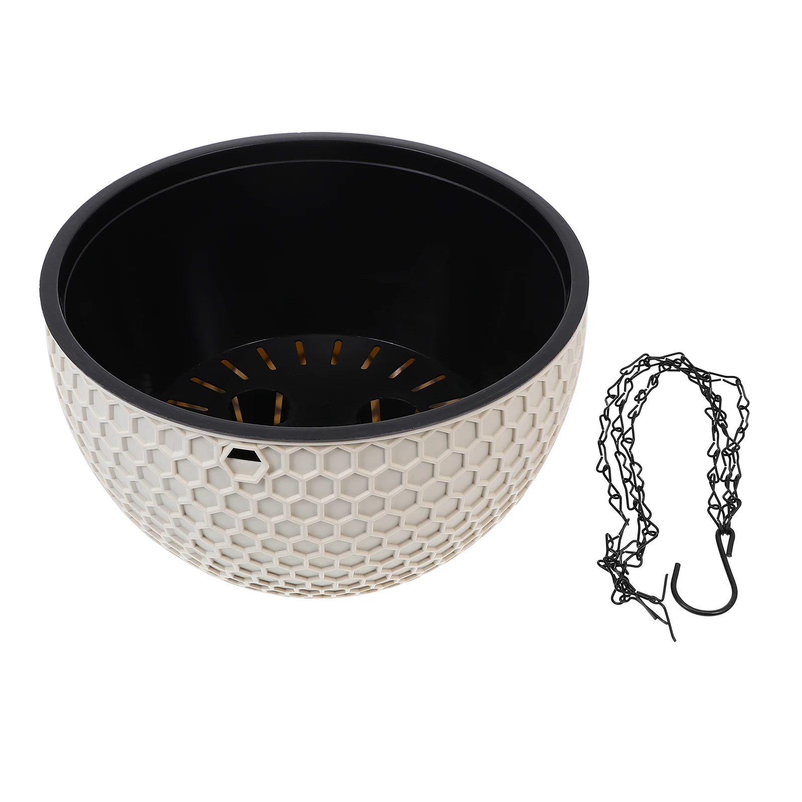 

Hanging Basket Flower Pot 26CM Large Size Plastic Planter Container Plant Pot Decor Balcony Garden