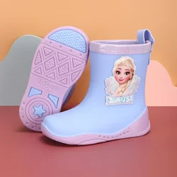 Disney cartoon children boys and girls kids students non-slip tube frozen princess four seasons rain boots water shoes