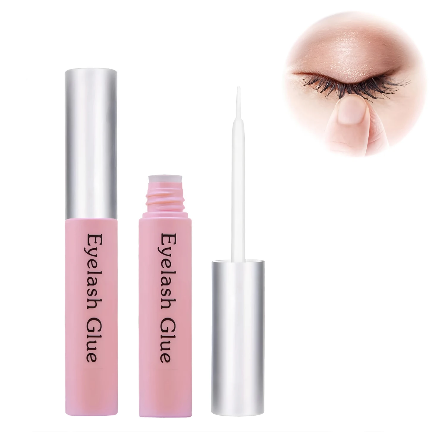 Wasserfester Wimpernkleber für starken Halt, professioneller, schnell trocknender transparenter Kleber, hypoallergen und langanhaltend, geeignet für empfindliche Augen.