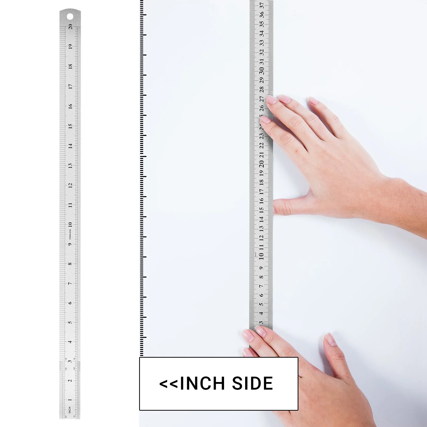 Groove Right Stainless Steel Metric Ruler 50 cm Stainless Metric Ruler