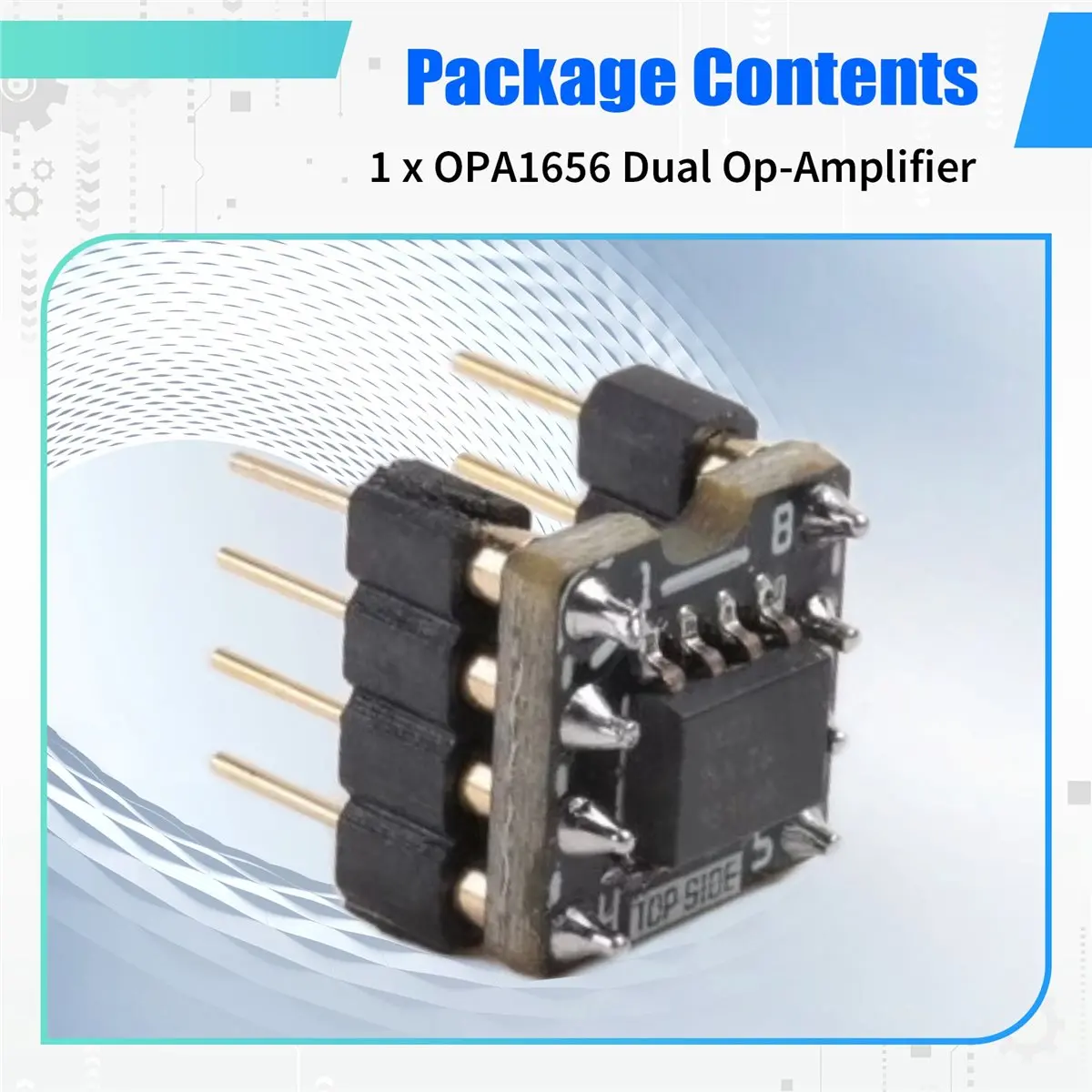 #77H New OPA1656 Dual Operational Amplifier DIP8 Straight Plug,OPA1656 Op-Amplifier,(Black)