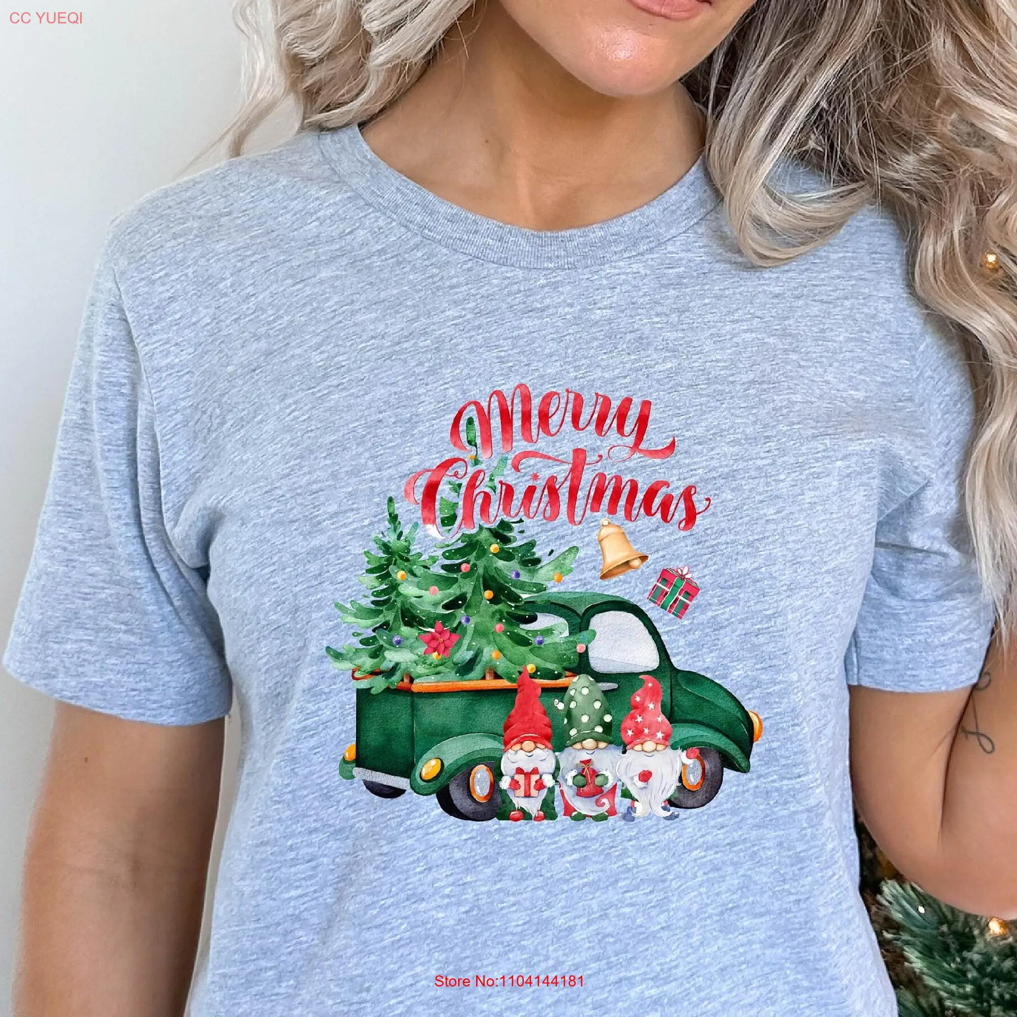 Merry Christmas Santa's Helpers T Shirt Holiday Vacation Retro Vintage Car Xmas Winter Vibes long or short sleeves