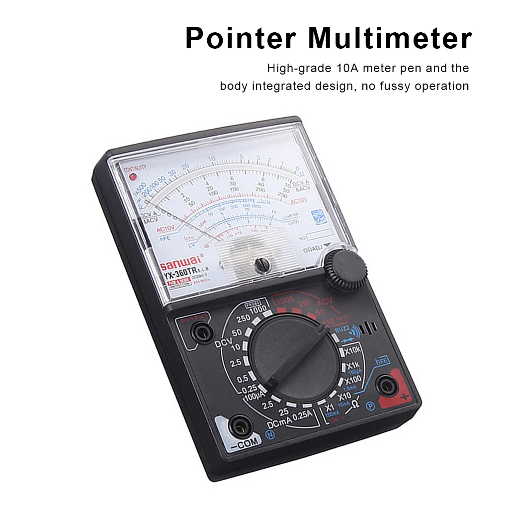 ABS Analog Multimeter Professional Replacement Battery Powered Knob Control Measurement Voltmeter Current Meter Gauge Gauge Tool