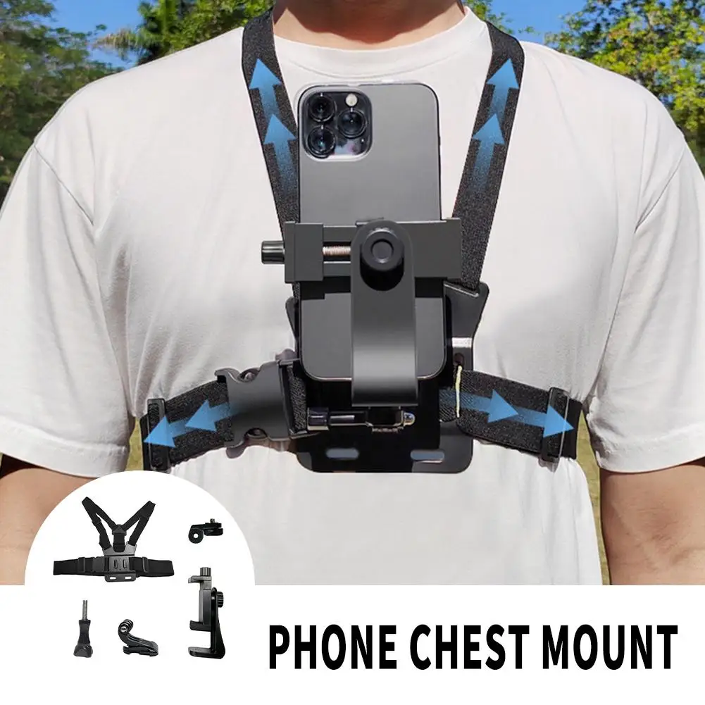 Chest Phone Fixing Bracket For Cycling Rowing Fishing Outdoor Sports Phone Chest Mount Phone Holder For Video Recording New