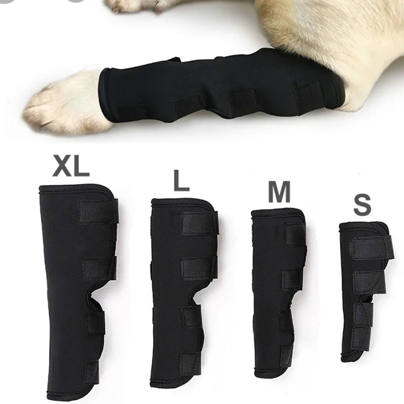 Leg Knee Pads for Dogs Recovery Bandage Anti-Lick Wound Dog Arthritis Auxiliary Fixed Joint Protector Dog Accessories