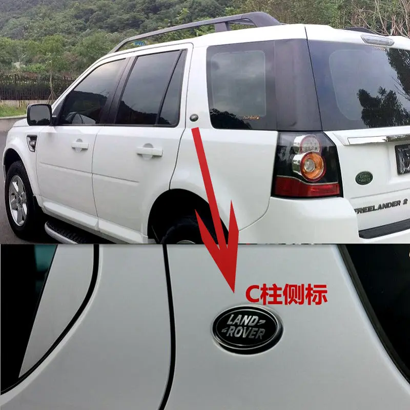 3D Car Metal Badge Trunk Body Window Side Fender Sticker For Land Rover Discovery Svr L322 Velar Side Label Car C-pillar Logo