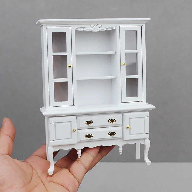 Multi Style Miniature Wooden Bookshelf Mini Cabinet Bedroom Furniture Kits Home & Living For 1:12 Dollhouse Toys Gift