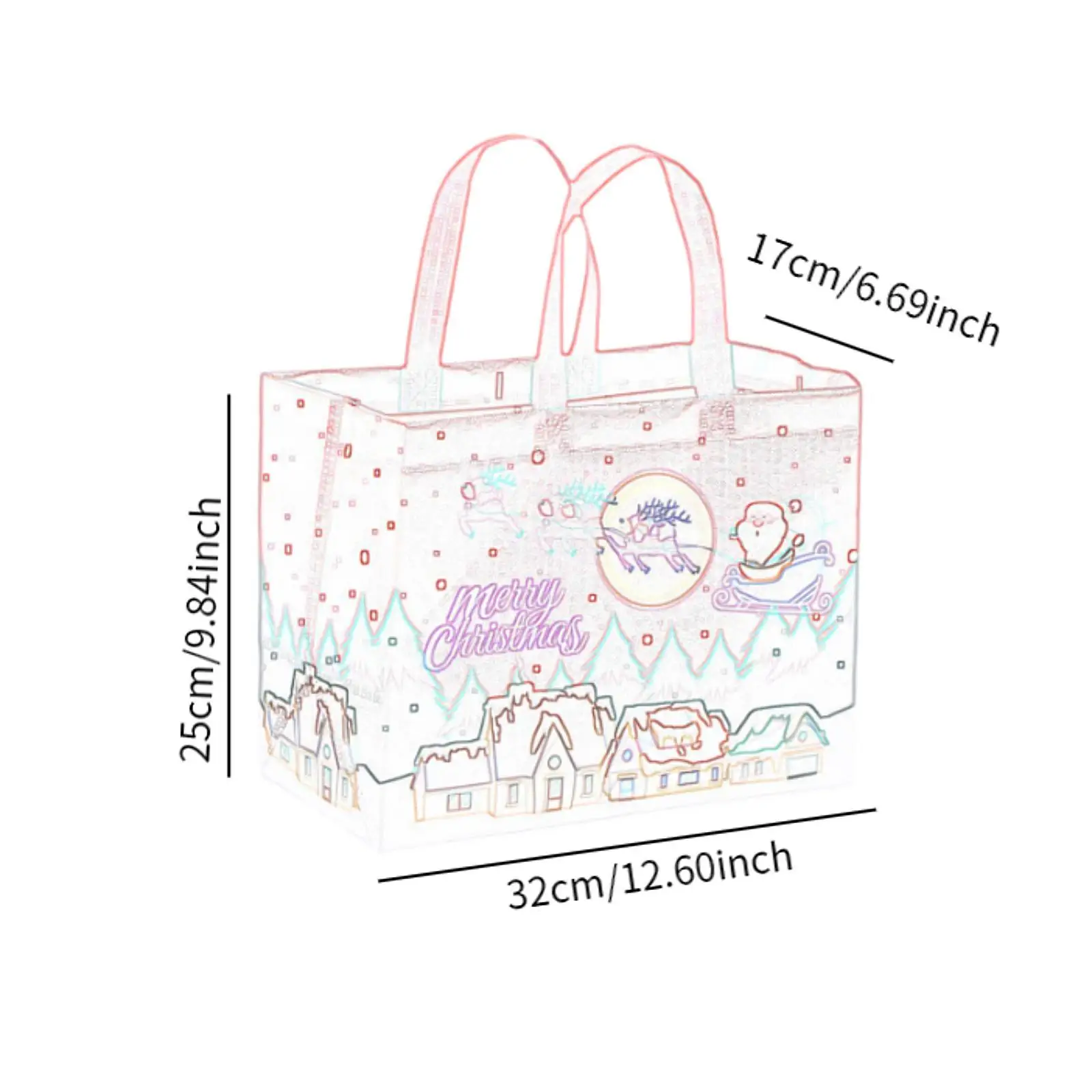 4 Pack Christmas Gift Bags Large Capacity Multifunctional Bags