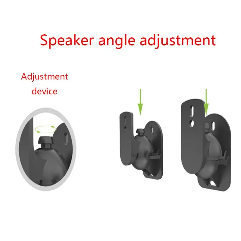 Satellite Speaker Wall Mount Surround Sound Bracket Satellite Bookshelf Box Long Arm Easy to Install 180 Degree Rotation