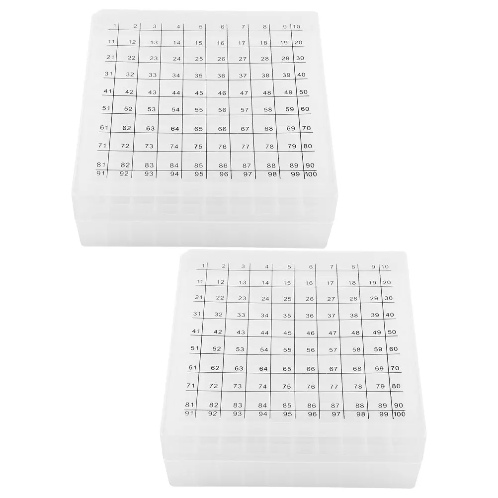 

2pcs Cold Storage 1.8 2 5 10ml Multigrid Plastic Freezer ganizer for Tubes Display Holder Reusable Storage