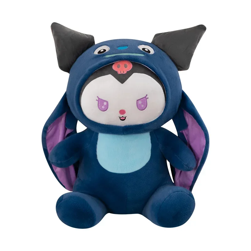 30/40/50cm Sanrio Plushies Kuromi Transforms Stitch Plush Toy Big Size Pillow Anime Kawaii Soft Stuffed Dolls Kids Birthday Gift