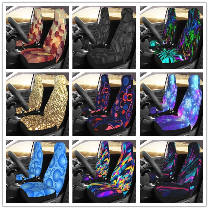 Abstract Bubble Pattern Universal Car Seat Covers Fit Any Car Truck Van RV SUV Geometry Modern Art Auto Seat Cover Protector