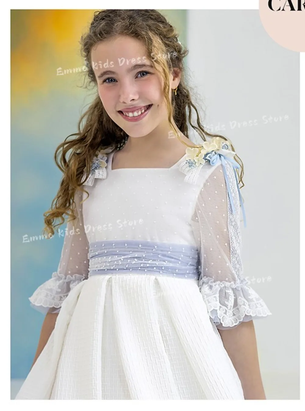 

Элегантное платье DROISCustom для девочек на первое причастие, из тюля и кружева, для дня рождения и вечерних мероприятий