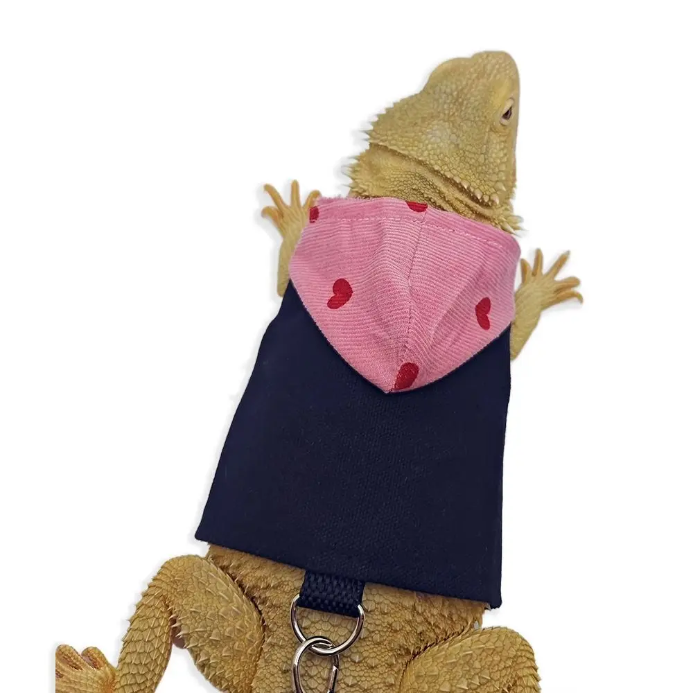 Adjustable Lizard Rope Bearded Dragon Lizard Hoodie Canvas Colorful Reptile Outdoor Chest Harness Comfort with Leash - view 5