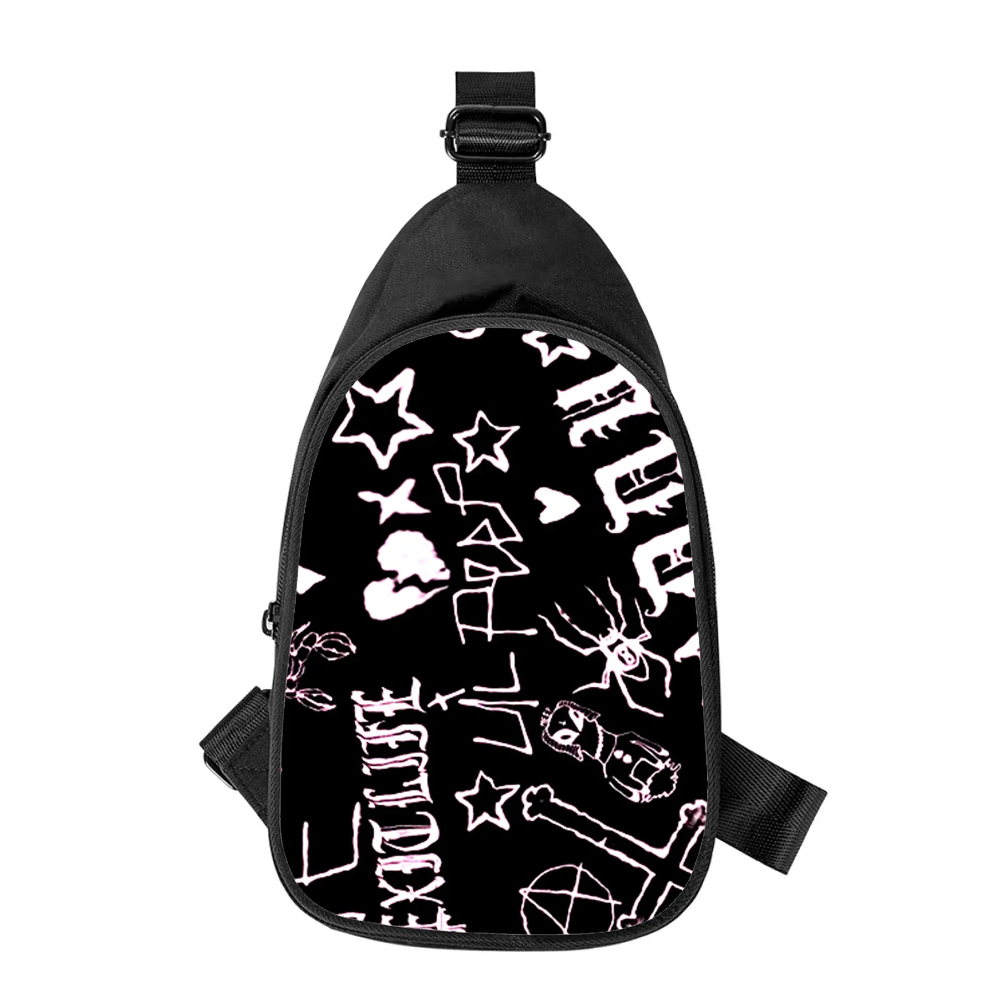 Lil Peep-Sac de poitrine à bandoulière pour homme et femme, sac de taille unisexe, sac de poitrine masculin, sac de taille d'école, sac de mari initié en alertes onale, impression 3D, nouveau