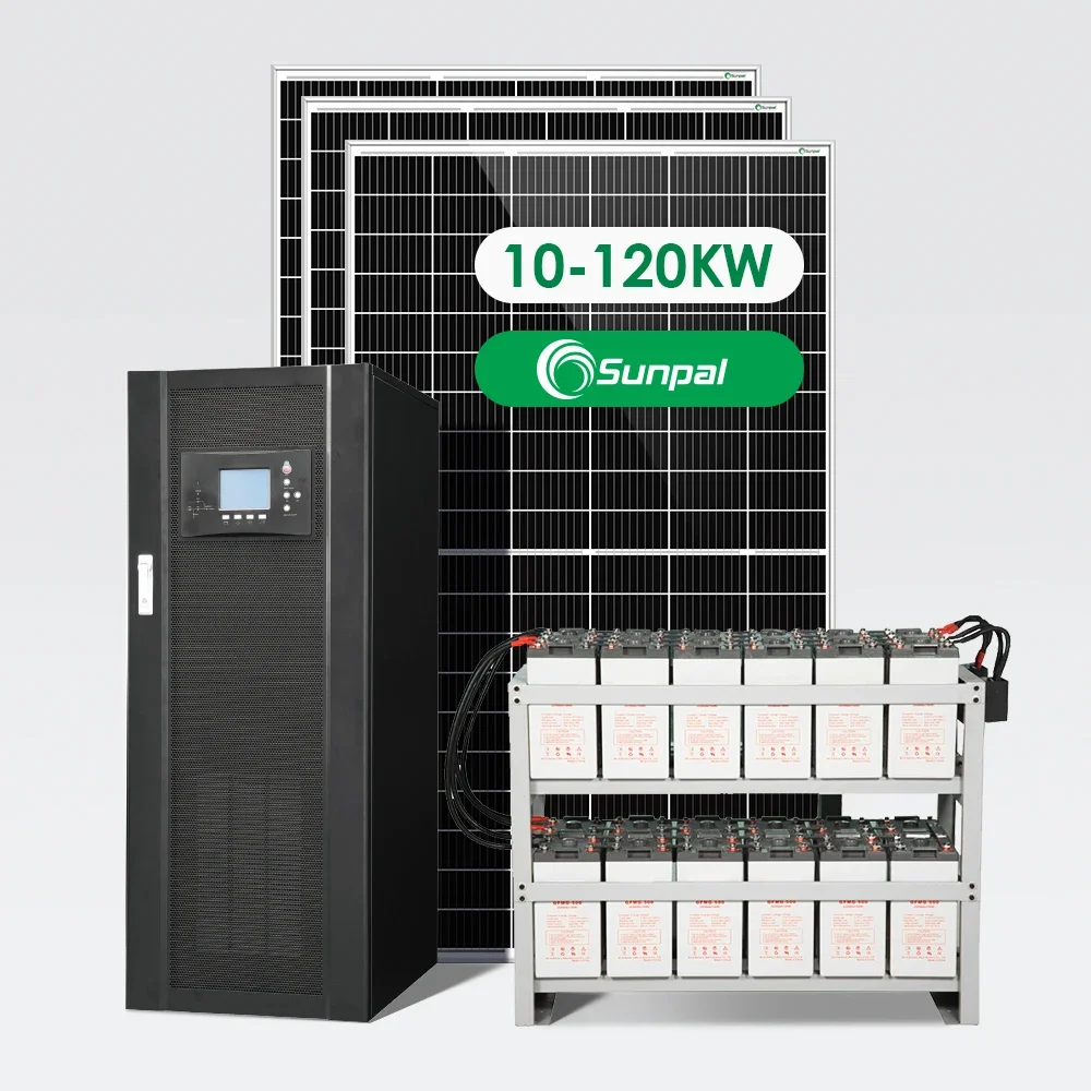 For 10Kw Off Grid Power Home Energy Solar System 15KW 20KW 25KW 30KW 40KW With 3 Phase Inverter