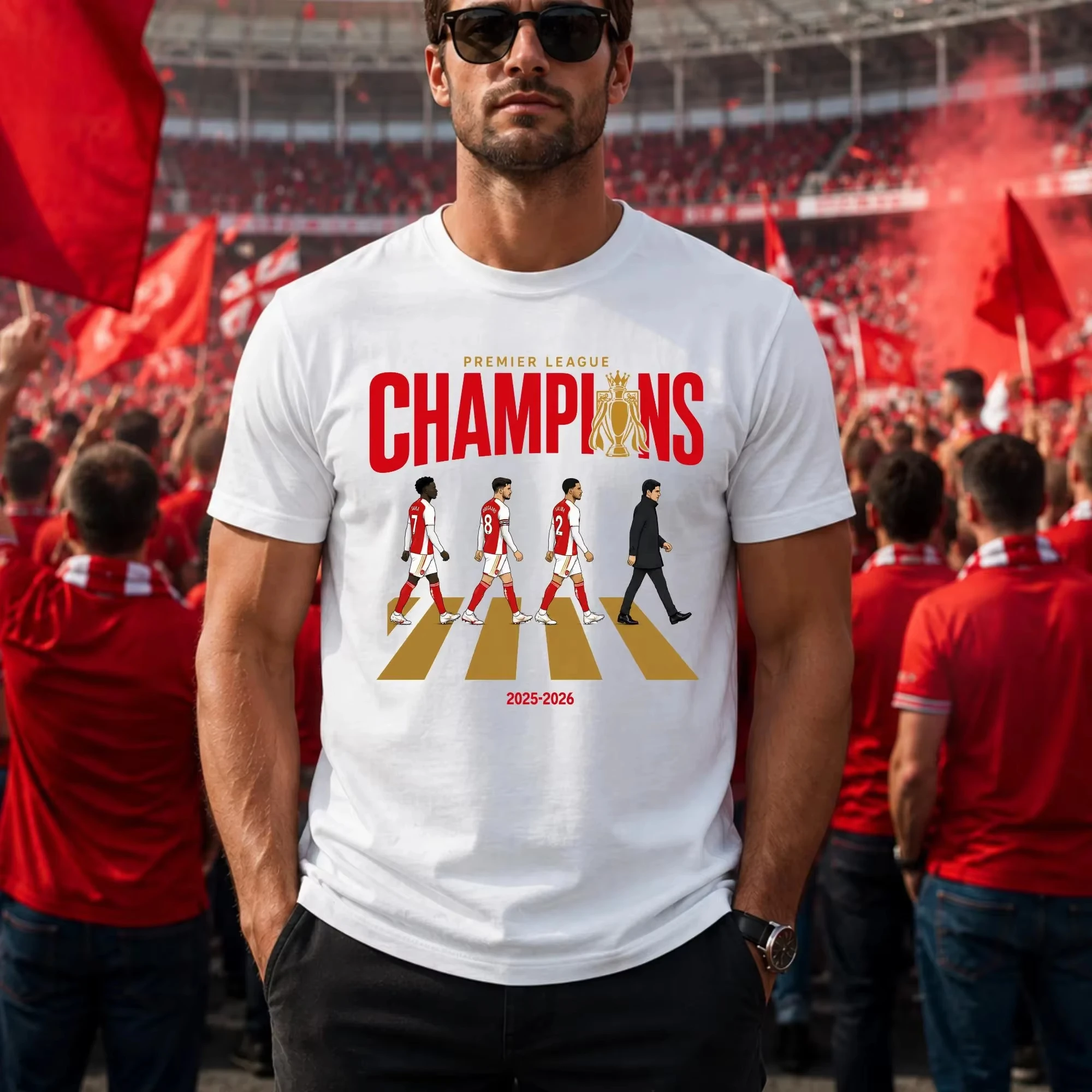 Camiseta de Fútbol del Arsenal 2026 para Hombre y Mujer, Ropa de Verano de Algodón Estilo Y2K, Camiseta de Cuello Redondo y Manga Corta, Regalos para Fans