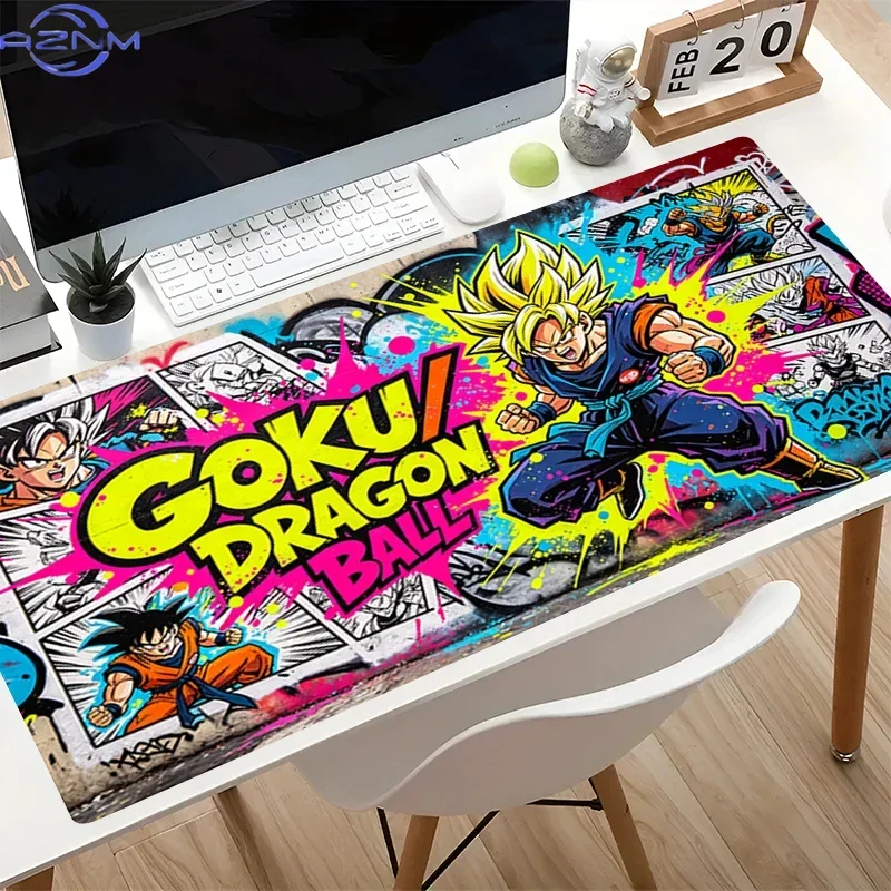 DBZ Anime Mouse Pad Non-Slip keyboard pad Dragon Ball Colorful Graffiti Extended Desk mat Gaming Accessories Computer Mousepad