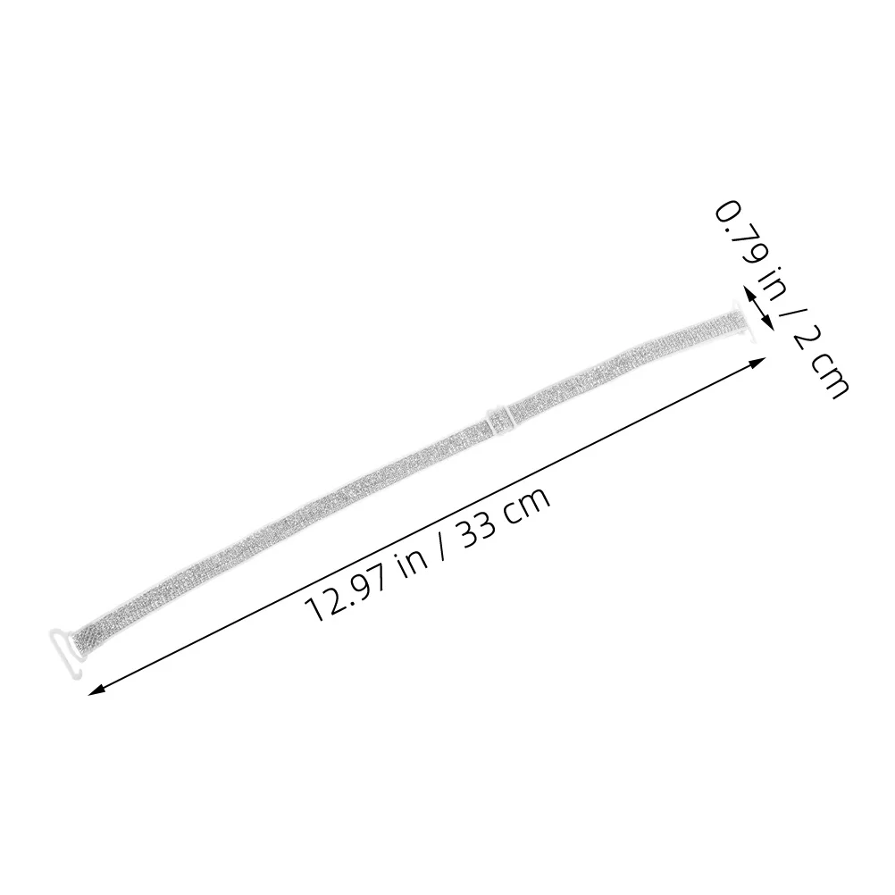 2Pairs Sparkling Adjustable Glitter Bra Shoulder Straps Elastic Non-Slip Removable Strapless Dress Extensions Wedding Lingerie