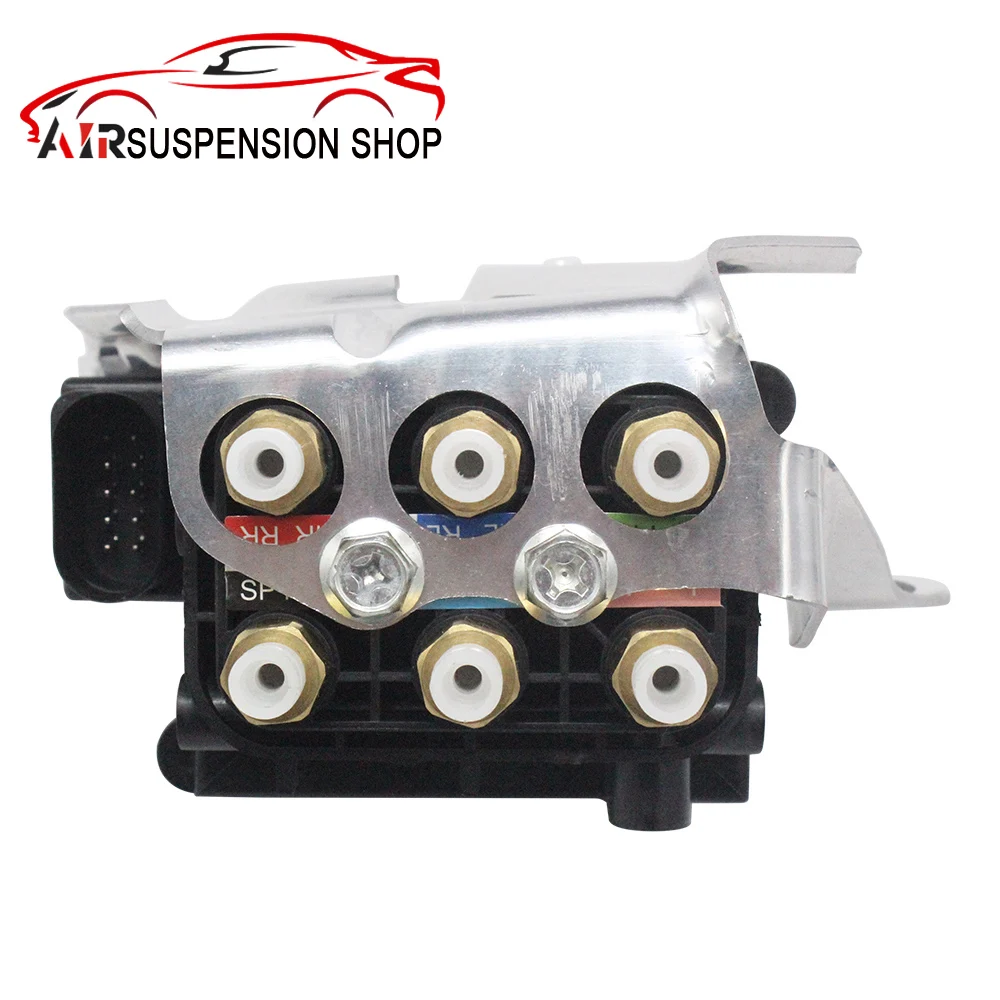 1x Air Suspension Compressor Kit Solenoid Valve Block and Bracket For Audi Q7 VW Touareg Porsche Cayenne 2007-2015, OE 7L0698014