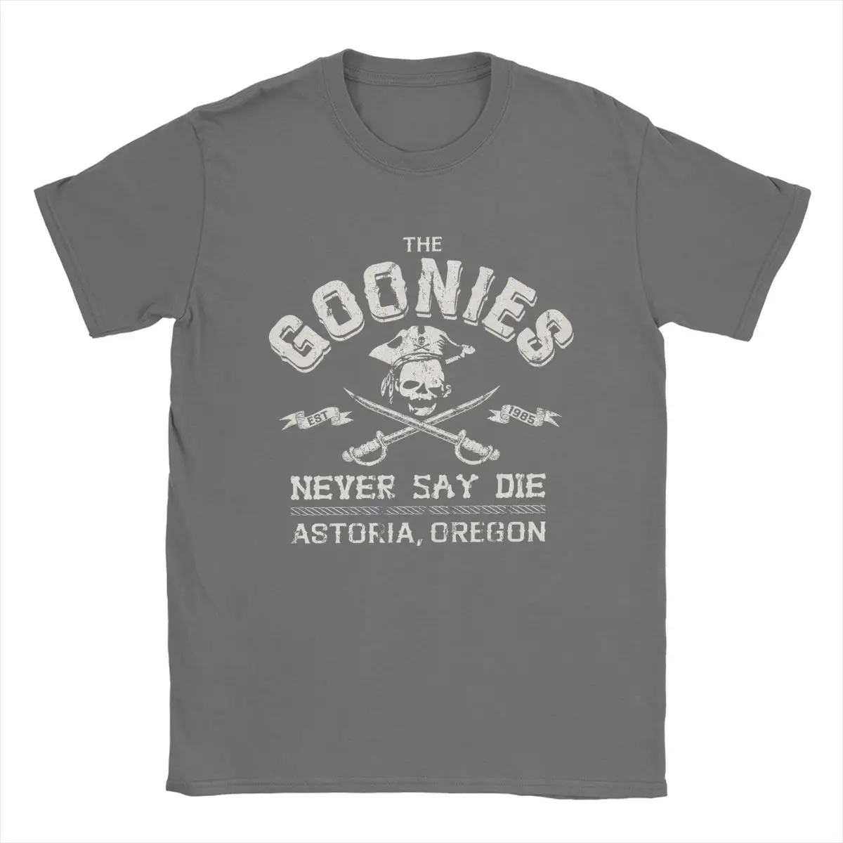 Men's The Goonies Vintage Circa 1985 T Shirt 100% Cotton Tops Creative Short Sleeve Round Collar Tees Plus Size T-Shirts