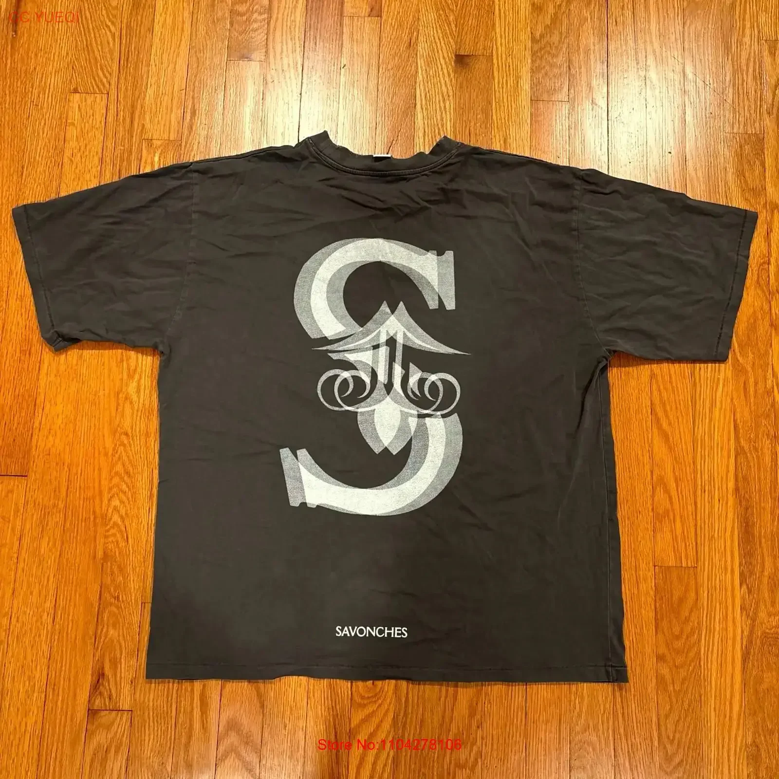 Elwood Savonches T Shirt Mens 2XL Black Print Crew Casual Outdoor vintage Washed Stylish Slightly Soft Top For Everyday Wear