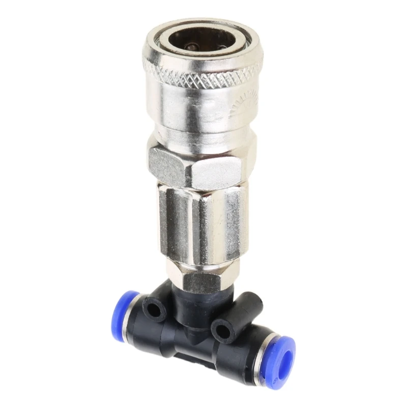 Trucks Three-way Straight Through Joint-Pneumatic Tank-Connector-Pneumatic Fittings Component for Air Blow Guns Trailers