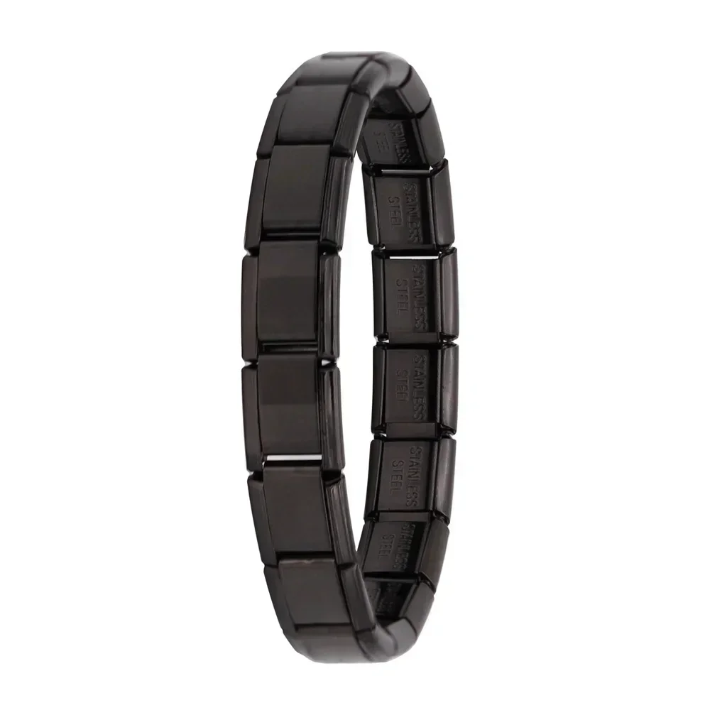 Hapiship Neue frauen Schmuck 9mm Breite Itanlian Elastische Charm Armband Mode Edelstahl Armreif ST-