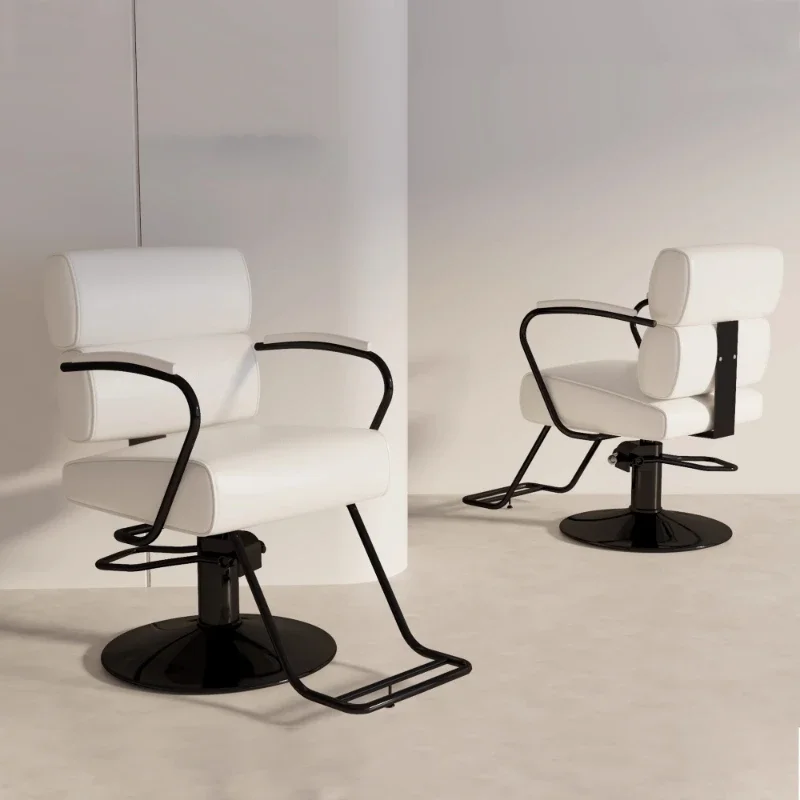 

Парикмахерское кресло с откидной спинкой, профессиональное гидравлическое кресло для стилиста, косметическое оборудование, поворотный стул, мебель для маникюрного салона Cadeira De