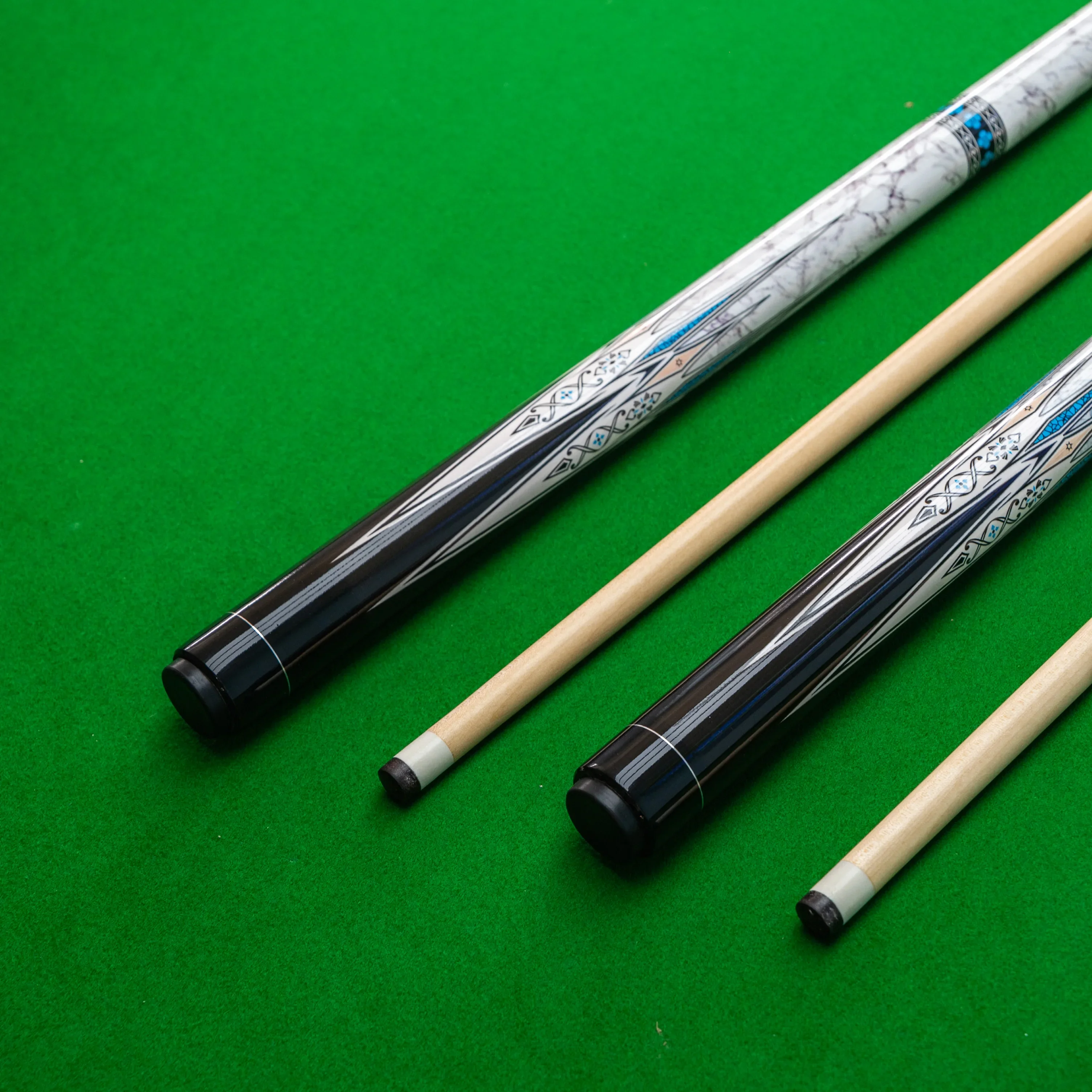 

Chinese Ink Painting Design Billiard Cue Stick - Exquisite Patterns, Medium Flexibility, Accurate Shots, 13mm Tip - Popular Choi