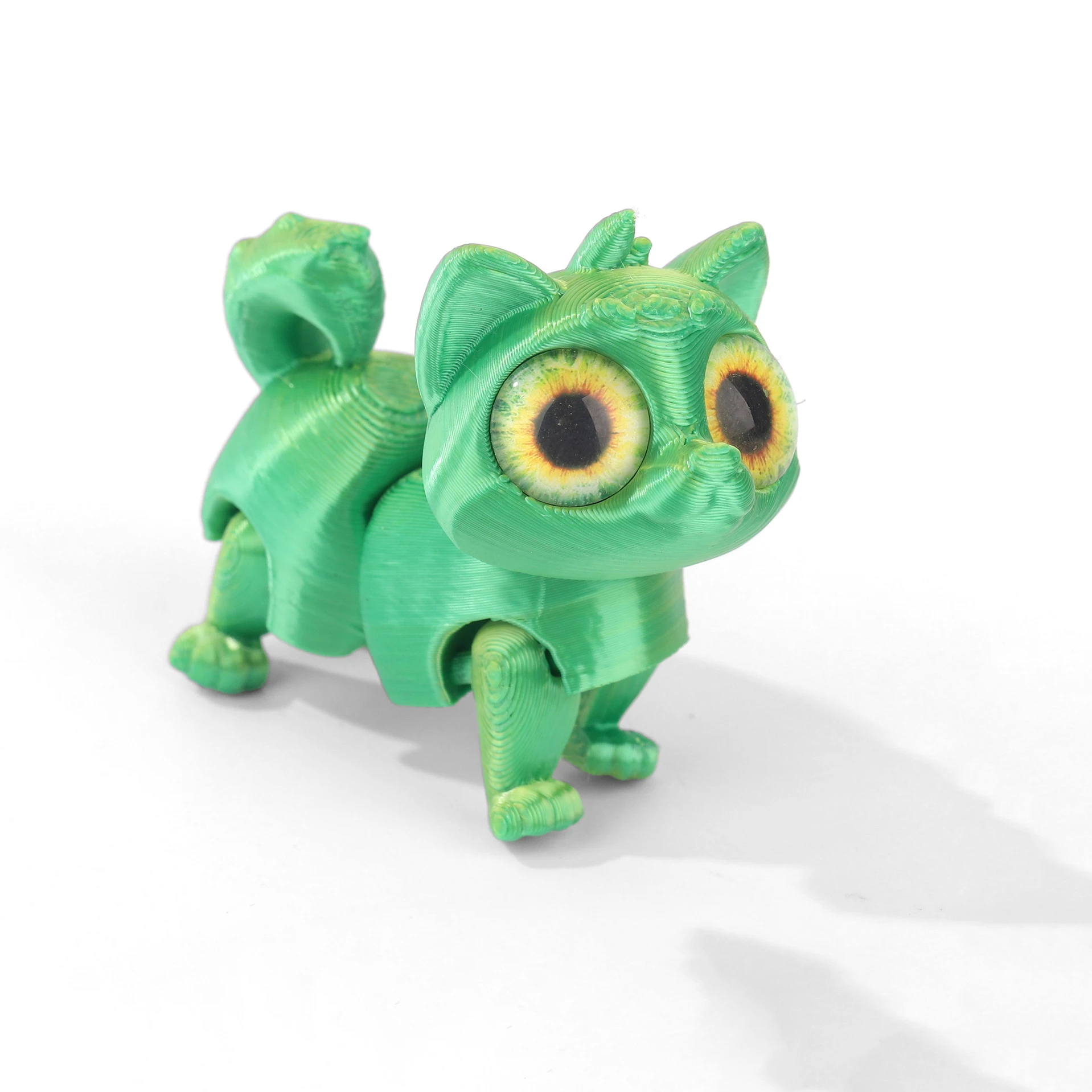 Figure di cani stampate in 3D Giocattoli animali Simulazione mobile multi-giunto Occhi Agitarsi Giocattolo Ornamento per la casa Accessori Decorazioni da scrivania Regalo per bambini