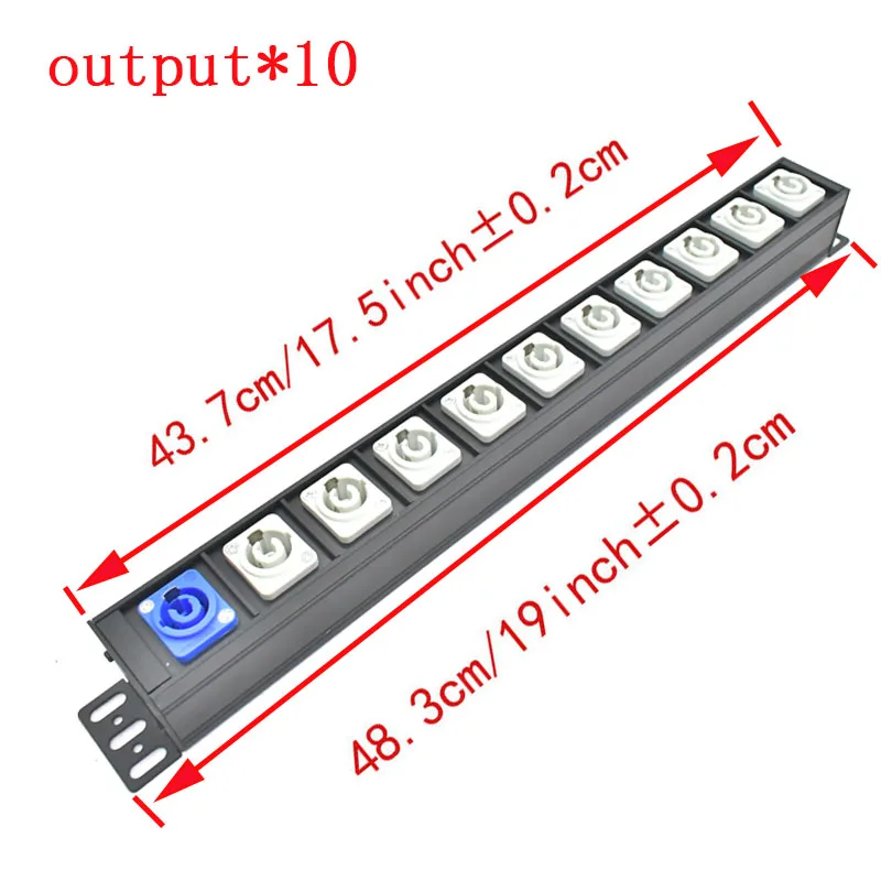 Châssis d'alimentation pour éclairage de scène, connecteur LED, bande d'alimentation PDU, 20A, 4000W, NAC3MPA, NAC3MPB C