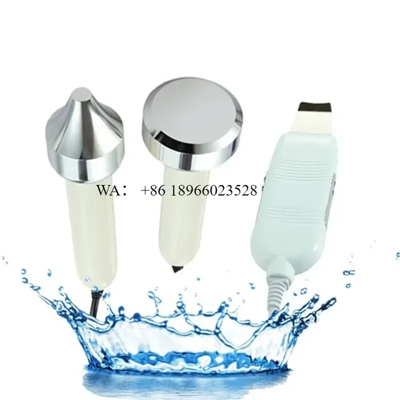 WMWMNU Portable 3 in 1 Ultrasonic Scrubber for Facial Cleaning Rejuvenation Beauty Device