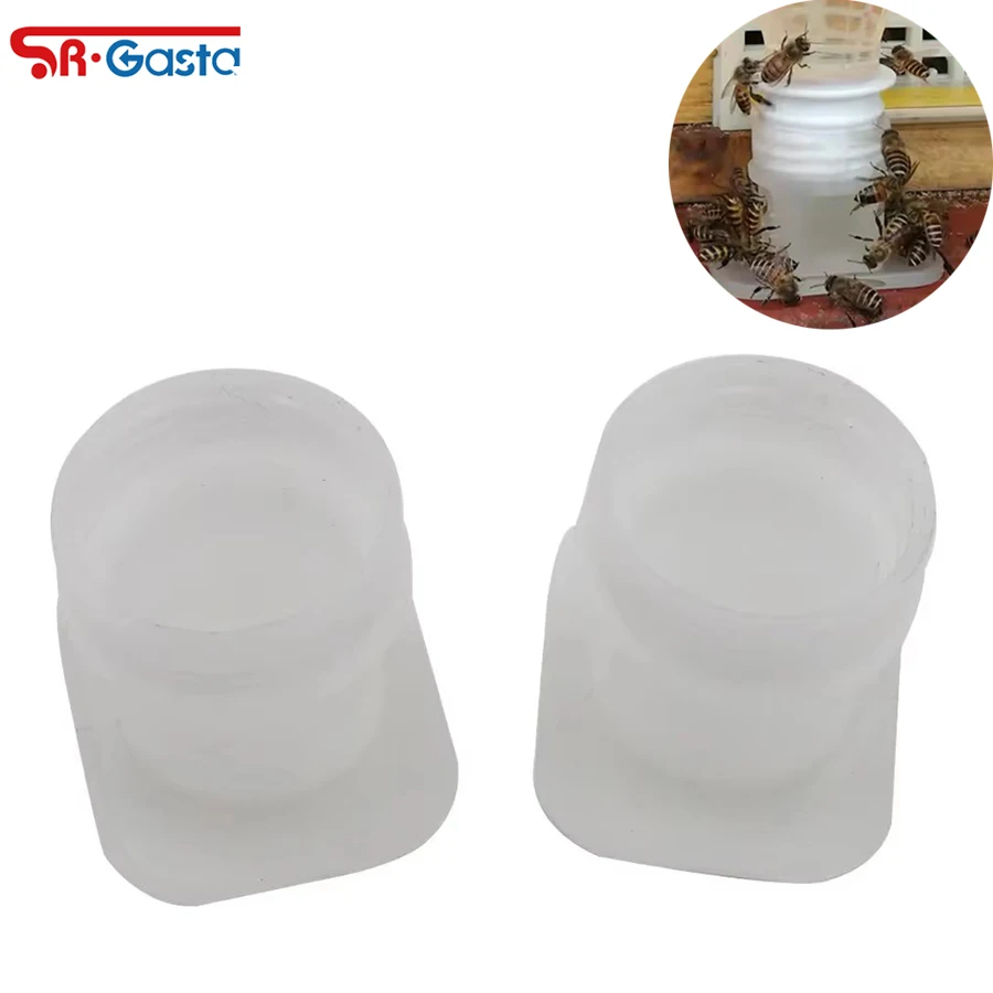 

50 Pcs Hive Entrance Drinking Fountain Needle Hole Type Bees Bowl Easy Installation Bee Anti Drowning Cup Beekeeping Tools