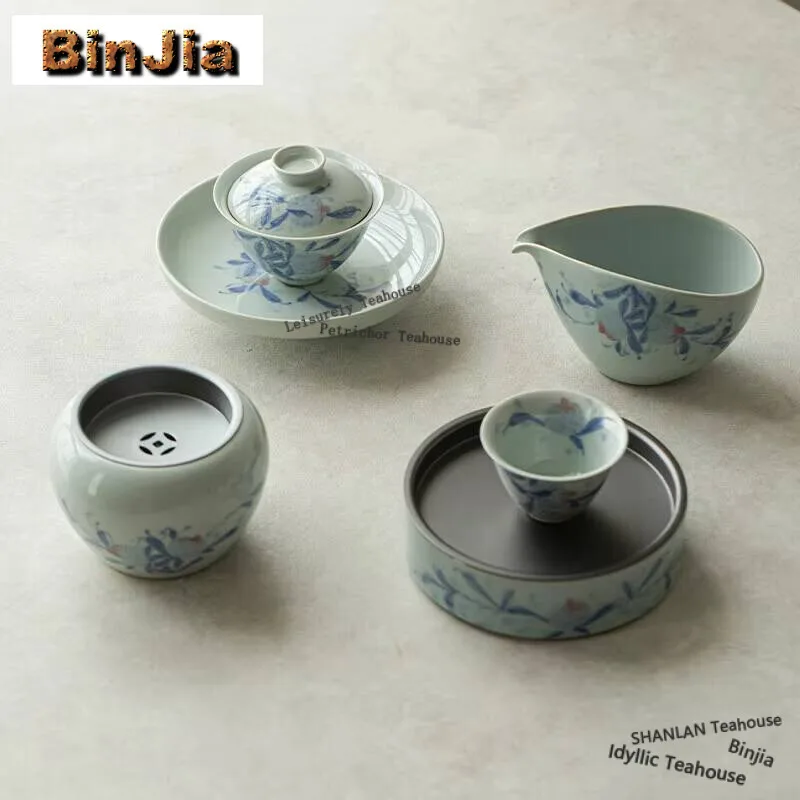 

Подглазурный цветной бутиковый стаканчик, домашняя ручная роспись, искусственная чаша, винтажный креативный держатель для чайника, подарок