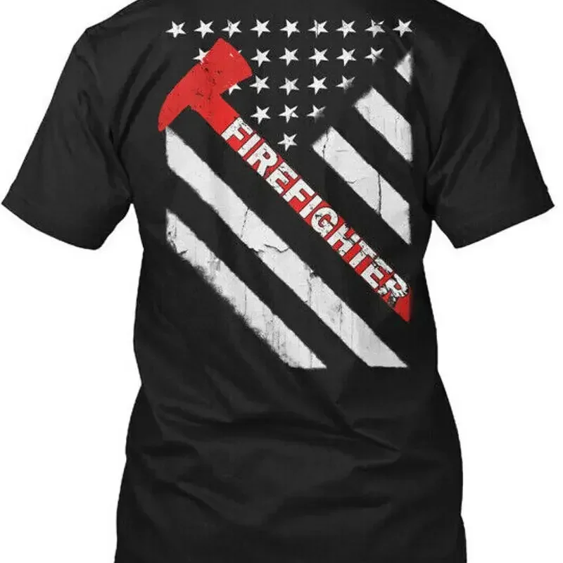 Firefighter Thin Red Line Apparel Fire Fighter T Shirt Made in USA S 5XL