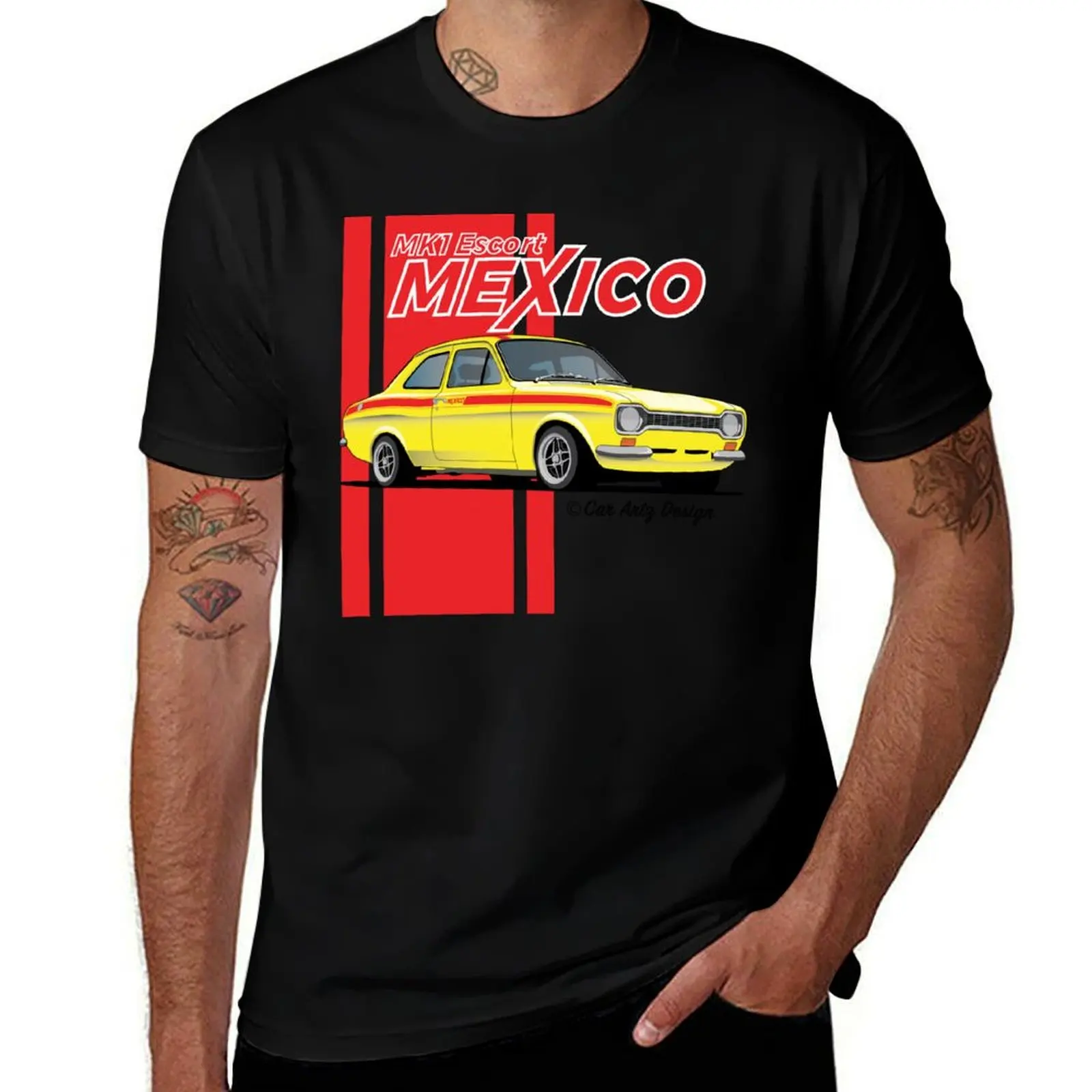 Mk1 Escort Mexico (Yellow + Red) T-Shirt Holiday Party for Men T-Shirt
