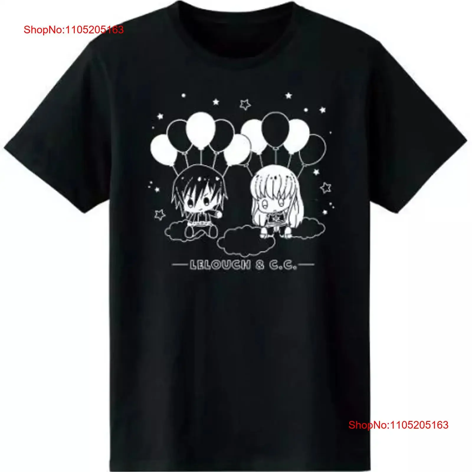 Lelouch C Popoon T Shirt Black 'S M Size Code Geass Of The Rebellion vintage Washed designer clothes streetwear graphic Soft