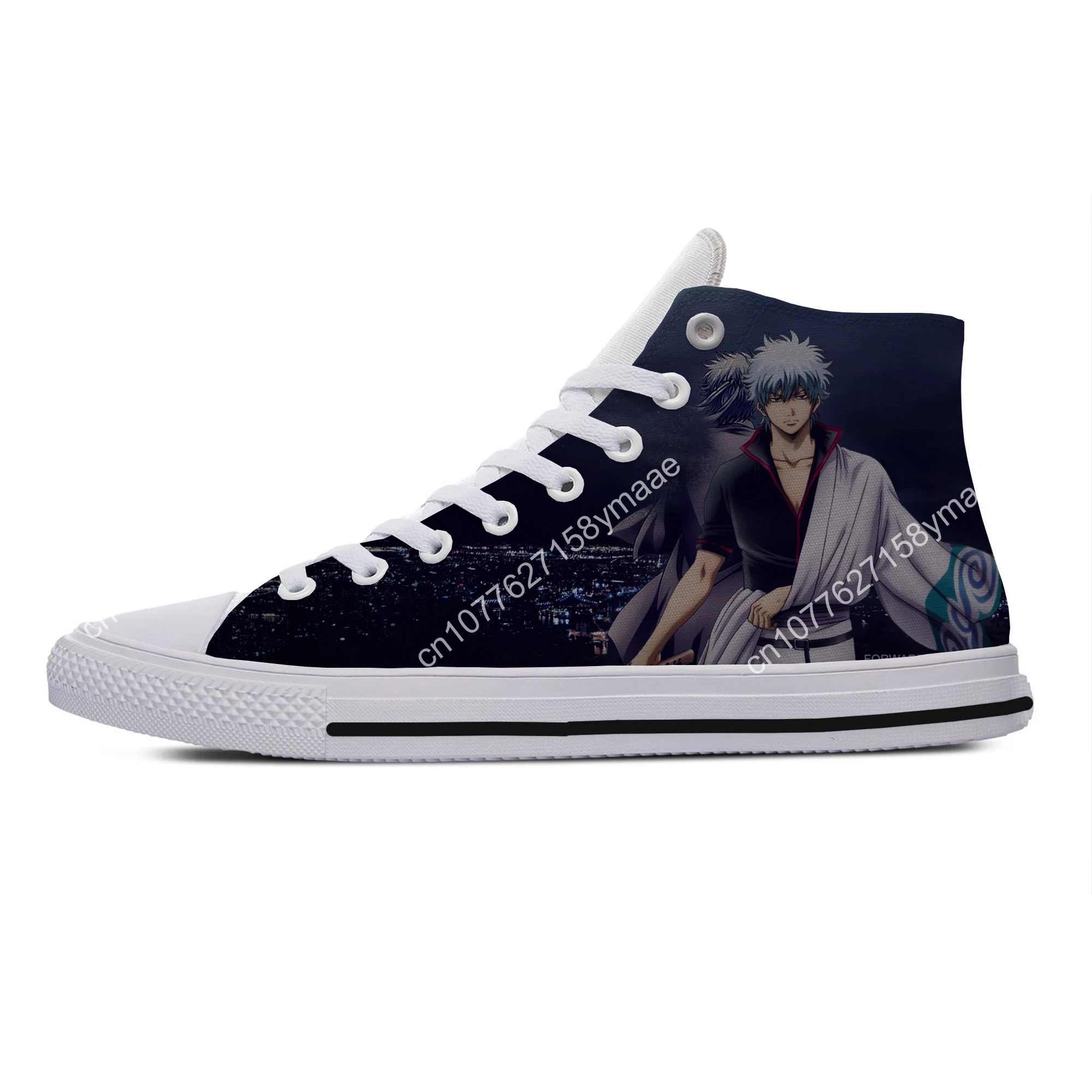 Hot Cool Fashion Funny Summer Cartoon High Quality Sneakers Casual Shoes Men Women Anime Gintama High Help Classic Board Shoes