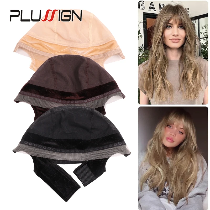 5pcs Non Slip Wig Cap With Silicone Band For Wearing Glueless Wig 1pcs Wig Grip Cap With Headband For Free Size Adjustment