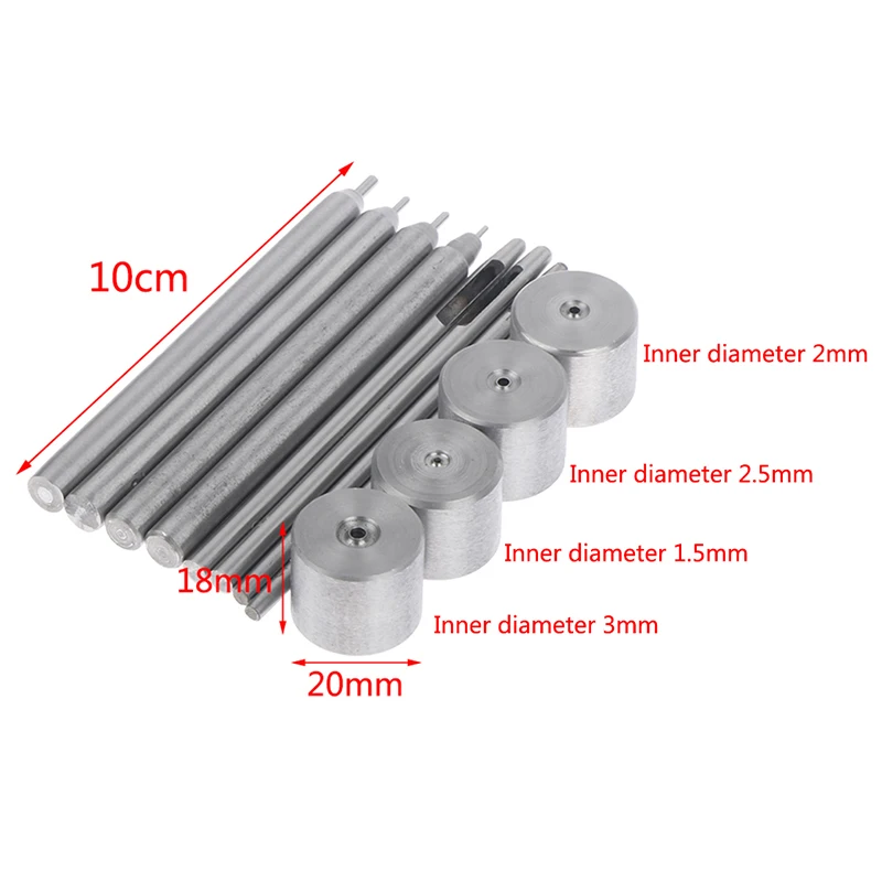 3 ชิ้น/ล็อต MINI ตาไก่ Grommet การติดตั้งเจาะเครื่องมือสําหรับ 1.5 มม.2 มม.2.5 มม.ตุ๊กตาเสื้อผ้า DIY อุปกรณ์เสริม
