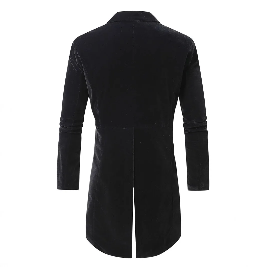 Mannen Fluwelen Pak Smoking Heren Banket Trouwpak Stage Performance Jurk Jas