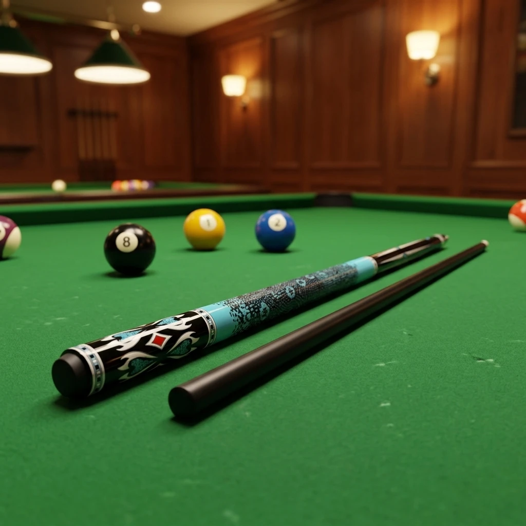 

Wholesale carbon fiber pool cues, 11.8/12.5mm multi-layer tips, 1/2 joint, 18-20oz, custom logos available.